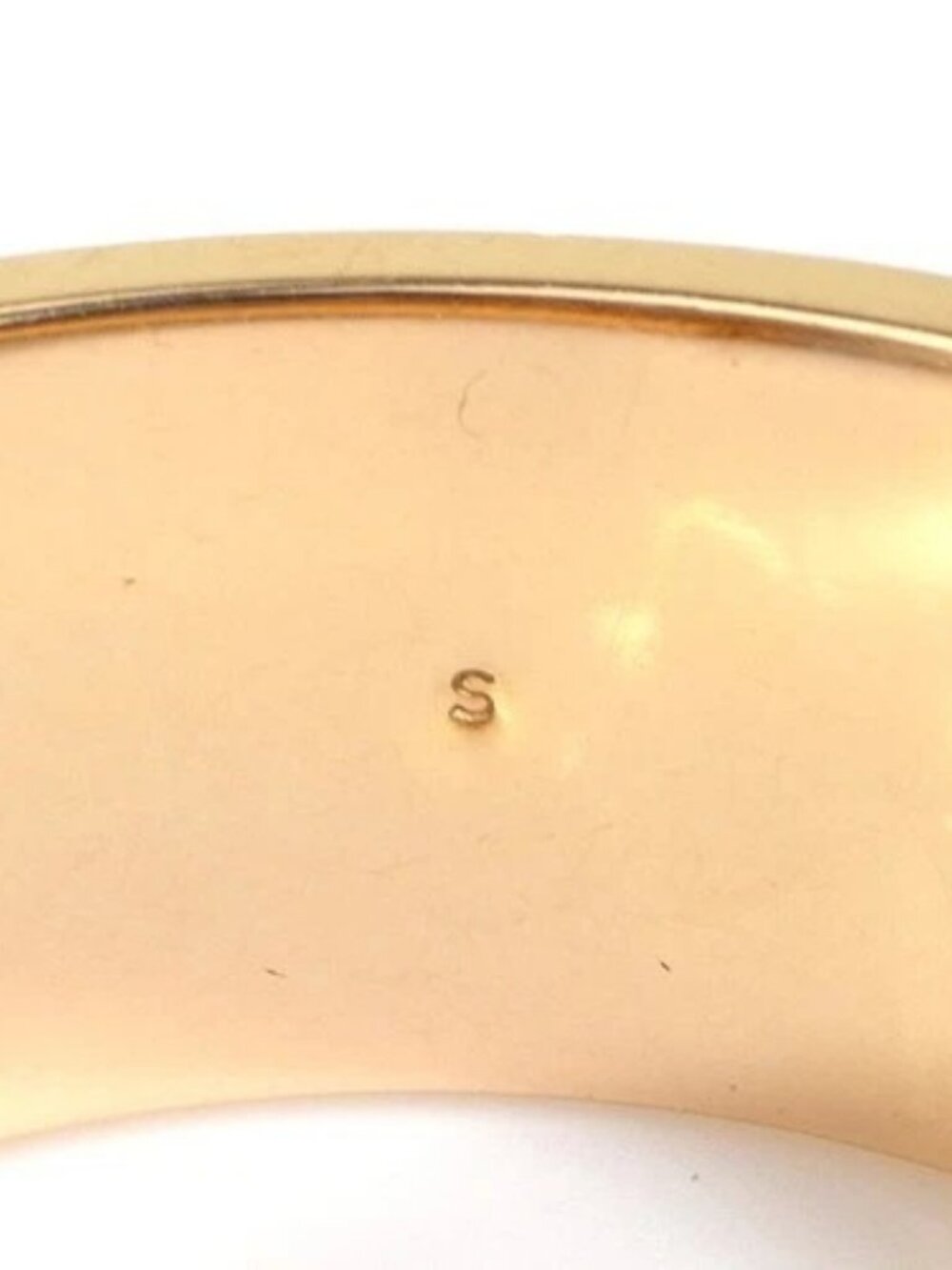 Auth HERMES Clic Clac H Bangle Bracelet Gold/Blue/Off White Metal -e61067a - Picture 9 of 9